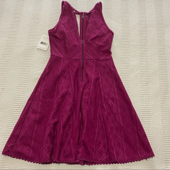 New Free People Fuschia Grape Wine Color Size 2 Cocktail Party Dress - Picture 4 of 8